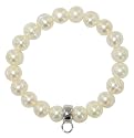 Chrysalis Natural White Freshwater Pearl Bracelet Silver Charm Loop