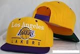 Los Angeles Lakers Snapback Yellow / Purple Two Tone Adjustable Plastic Snap Back Hat / Cap
