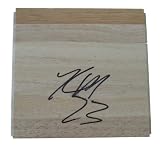 Kevin Martin Autographed 6x6 Parque Floorboard, Houston Rockets, Sacramento Kings, Proof Photo of Kevin Signing for Us.