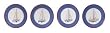 Artistically designed dinnerware Sailboats motif dinner plate 10.5" S/4