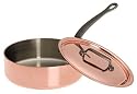 Mauviel Cuprinox Extra-Thick 2.5 mm 3-Quart Sauté Pan with Lid