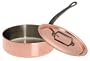 Mauviel M'Heritage M250C 6502.29 4.6-Quart Saut? Pan with Lid, Cast-Iron Handle