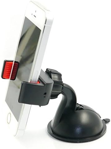 BLISS - EazyGRIP Universal Car Mount Holder with Super Sticky Suction Cup for iPhone 4S/5/5S/5C, Galaxy S4/S3/S2, Galaxy Note 2, HTC One, Motorola Droid RAZR / MAXX, HTC EVO 4G, HTC One X, LG Revolution, GPS Holder, Smart Phones - Retail Packaging - Black &amp; Red