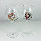 Don Ed Hardy Ghost/Love Kills Slowly Wine Glass Set
