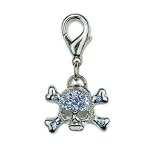 Aria Skull & Crossbones Charm Blue