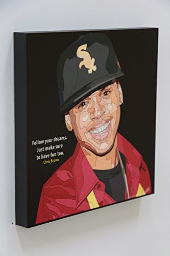 Chris Brown quotes wall decor picture gifts portrait photo art decals framed cafe office home decorations Famous paintings on canvas poster prints artwork by keetatat