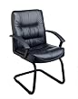 Leather Visitors Chair With Sled Base By Office Star