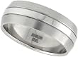 Stainless Steel 3/8 in. (9 mm) Dome Band w/ Polished Center