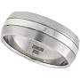 Stainless Steel 3/8 in. (9 mm) Dome Band w/ Polished Center