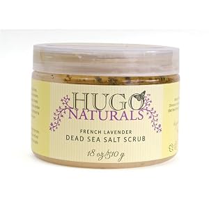 Hugo Naturals Body Scrub, French Lavender Dead Sea Salt , 20-Ounce Jars by Hugo Naturals