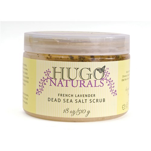 Hugo Naturals Body Scrub, French Lavender Dead Sea Salt , 20-Ounce Jars