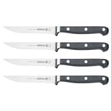 Mundial 5100 Series 4-Piece 4-Inch Steak Knife Set with Serrated Edge, Black