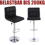 Lot de 2 tabourets de bar chaise faut...