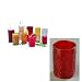 Carlisle Pebble Optic Design Drinkware Tumblers, 5 ounce, Ruby Color (One Dozen Dishwasher Safe Break Resistant SAN Plastic Drinking Glasses)