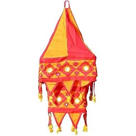Lampshades Multicolored Applique Embroidered Fabric Indian-Style (clamp304)