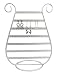 Earring Holder / Display (Silver Harp Shape) with 3 Pairs of Earrings Gray & Clear (jw)