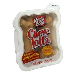 Chew-Lotta Edible Dog Snack, Small (5 Ounce) Bone, 2-Count Small/Medium Bones (Pack of 5)