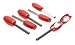 Kitchen & Housewares : Zelco 16513 Mangia Tool Set, 6 Individual Sets, Red