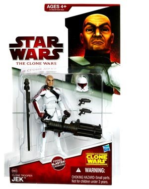  Star Wars 2009 Clone Wars Animated Action Figure CW No. 38 Clone Trooper Jek