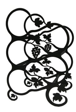 Wrought Iron Grapevine 5 Bottle Wine Rack