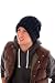 Black Cable Knit Oversize Beanie Hat