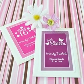 Sweet Sixteen (or 15) Personalized Seed Packets - Baby Shower Gifts & Wedding Favors (Set of 24)