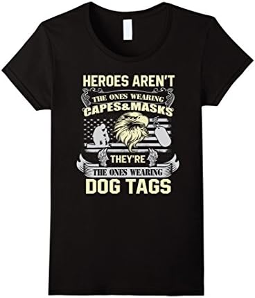 Women's Heroes Aren't The Ones Wearing Capes &amp; Masks T-Shirt XL Black