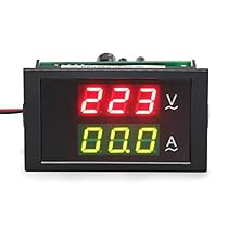 DROK® Small Digital Voltage Ampere Multimeter 110V/220V AC 80V-300V/100A Volt Current Meter Voltmeter Ammeter Gauge Sense Transformer LED Dual Panel Display Detector+Current Sense transformer
