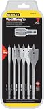 Stanley ST-04770 6 Piece 1/4-Inch to 7/8-Inch Spade Bit Assortment with Knurled Connector