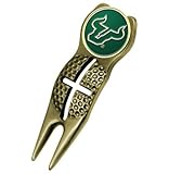 South Florida Bulls USF NCAA Cross Hair Golf Divot Tool Gold