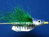NEW FLIES Holographic & Glow in Dark Floating Pearlescent Croc-Hide Head Tube & Trolling Turbulator Fly #88