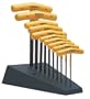 Bondhus 13390 Set of 10 Hex T-handles with Stand, sizes 3/32-3/8-Inch