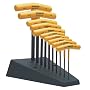 Bondhus 13390 Set of 10 Hex T-handles with Stand, sizes 3/32-3/8-Inch
