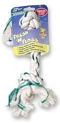 Booda Fresh N Floss 3 Knot Tug Rope Dog Toy, Medium, Spearmint