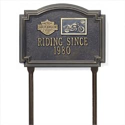 Harley Davidson Sportster Medallion Lawn Plaque in Bronze and Gold Customize: Yes