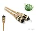 4 pack Garden Bamboo Torches / Flares / Oil burners 150 Cms (5ft) Bamboo Colour