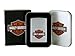 Original Matt Silver Zippo Lighter with colour printed Harley Davidson logo