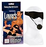 California Exotics Lover's Headgear Eye Mask & Ball Gag, Black