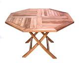 Teak Furniture Gallery TGT179 Octagonal Folding Table, 47 Inch