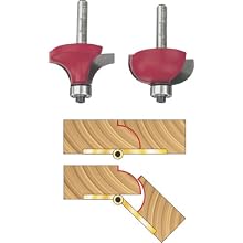 Freud 33-106 Drop Leaf Table 1/2-Inch Raduis Router Bit Set with 1/4-Inch Shank