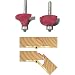 Freud 33-106 Drop Leaf Table 1/2-Inch Raduis Router Bit Set with 1/4-Inch Shank