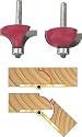 Freud 33-106 Drop Leaf Table 1/2-Inch Raduis Router Bit Set with 1/4-Inch Shank