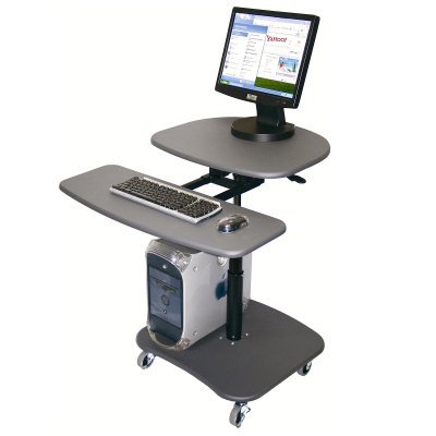 Buy Cheap Luxor Adjustable Height Mobile Computer Workstation