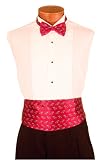 Kansas Cummerbund & Bow Tie Set - University of Kansas Red Cummerbund Set with Jayhawk Logo