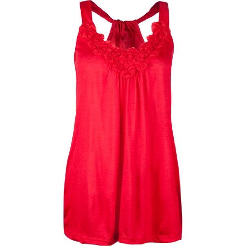FULL TILT Chiffon Rosette Womens Tank