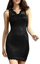 V-neck Sleeveless Sheer Lace Nylon Full Length Jumpsuit 
