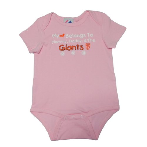 MLB San Francisco Giants Baby / Infant One-Piece Bodysuit / Romper / Onesie - Pink (Size: 18)