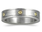 18K Yellow Gold and Stainless Steel Band