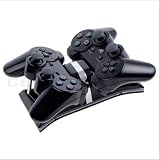 ATC Dual LED Charging Station for Sony PS3 Play Station 3 Controllers--charge two game grips at a time,Black