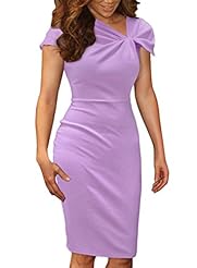 Summer  Vintage Cotton/Nylon/Spandex Bodycon Dress/Party Dress  With a Bow(s)